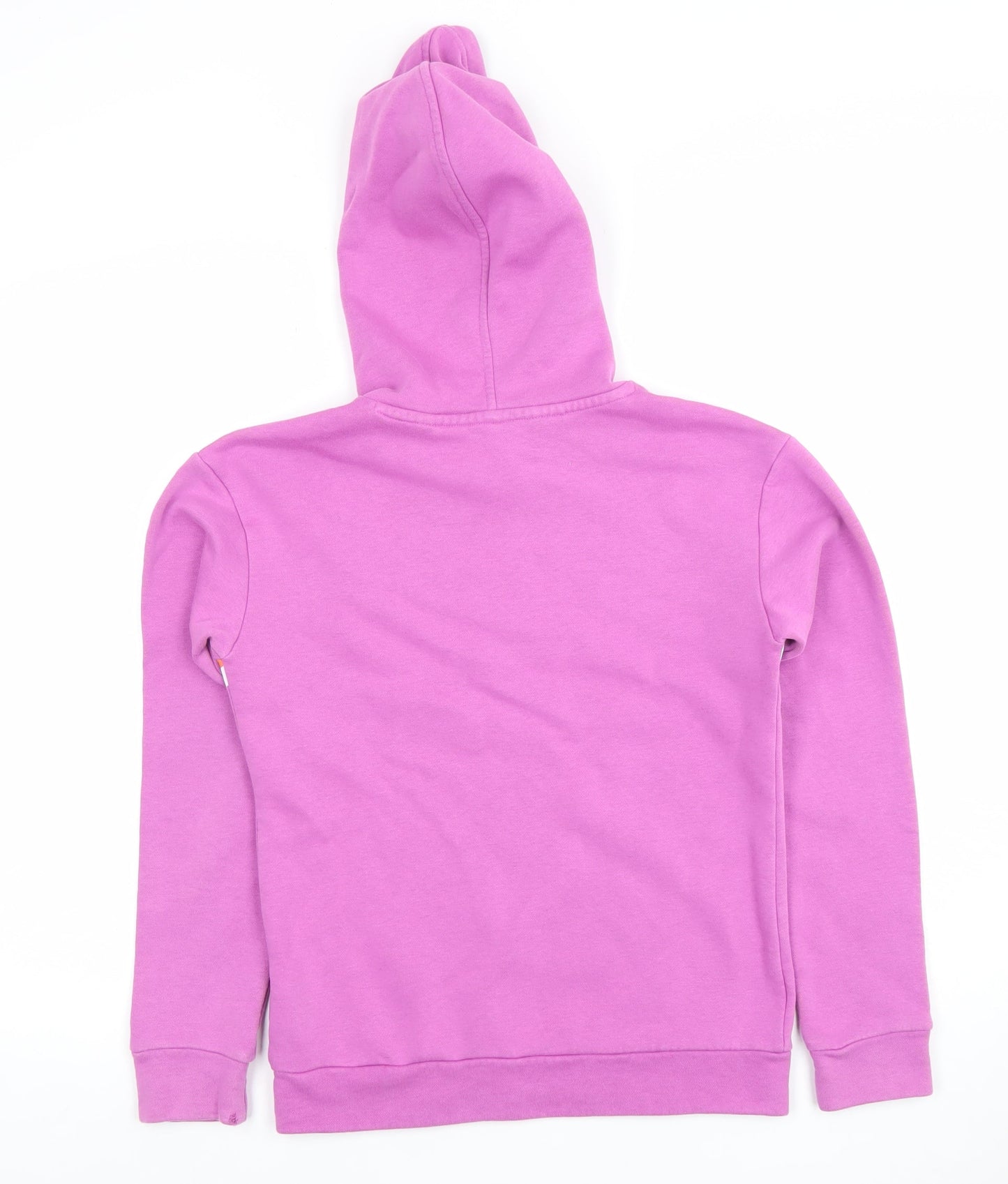 Adidas Girls Pink Pullover Hoodie 11-12 Years Colourblock Logo Fleece