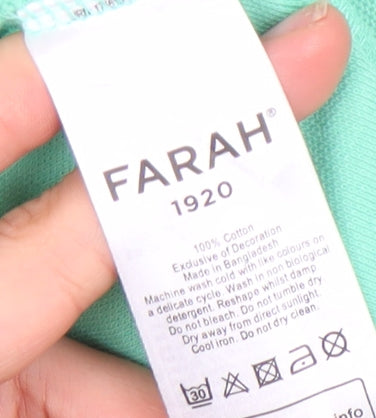 Farah 1920 Men's Green XL Crew Neck Short Sleeve Cotton T-Shirt