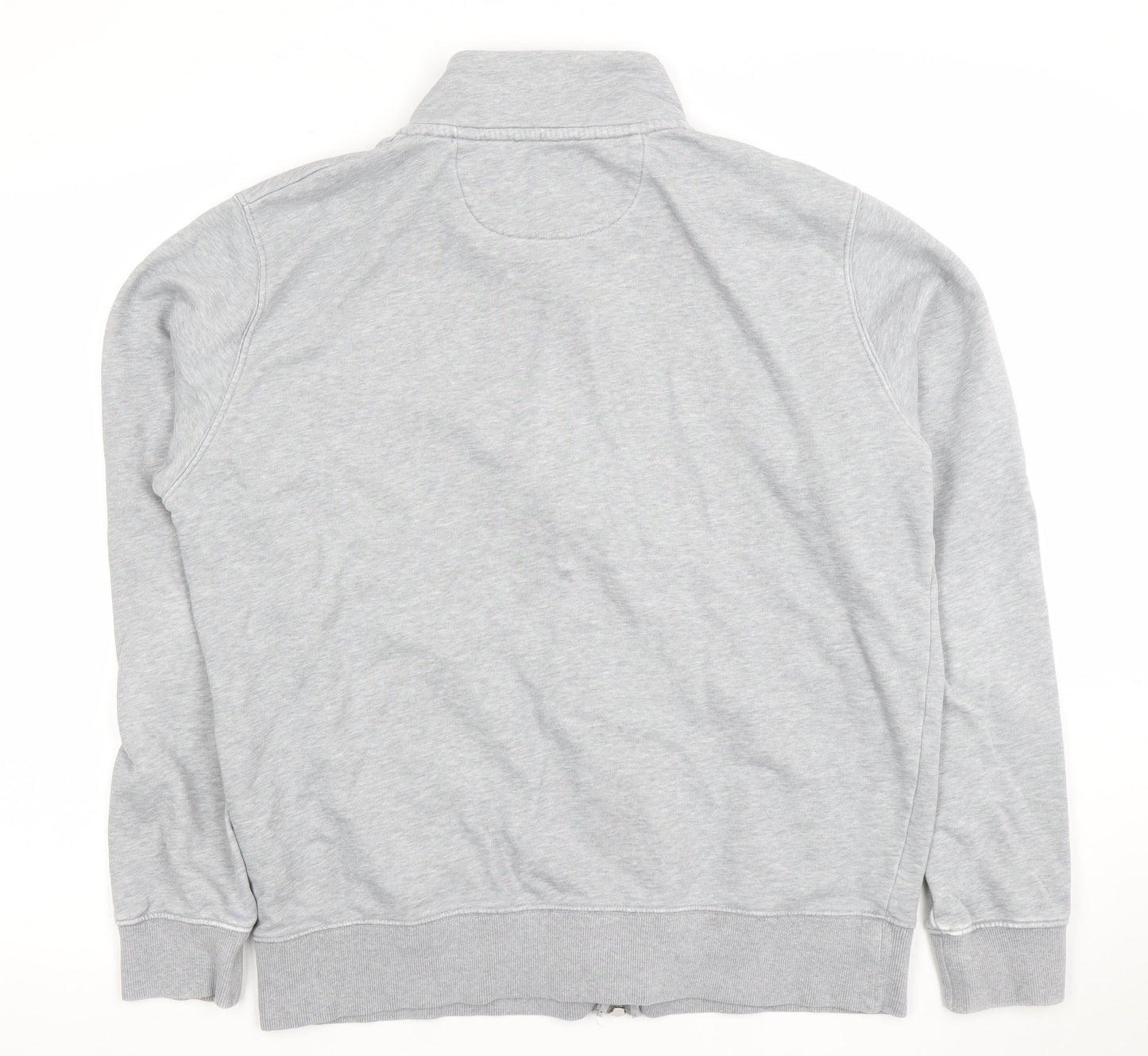 GANT Mens Grey 2XL Full Zip Cotton Sweatshirt Jumper