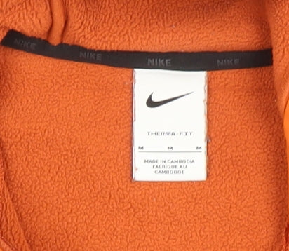 Nike Men's Orange Therma-Fit Soft Shell Hooded Jacket M