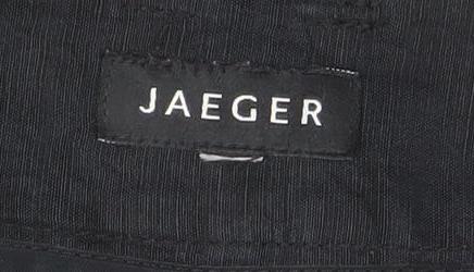 Jaeger Women's Black Size 16 Pleated Lined Trousers
