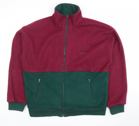 Regatta Mens Burgundy Green Fleece Jacket 2XL Outdoor Full Zip