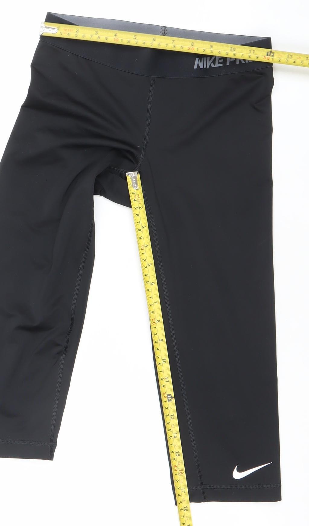 Nike Pro Dri-Fit Womens Black Capri Compression Leggings Size S