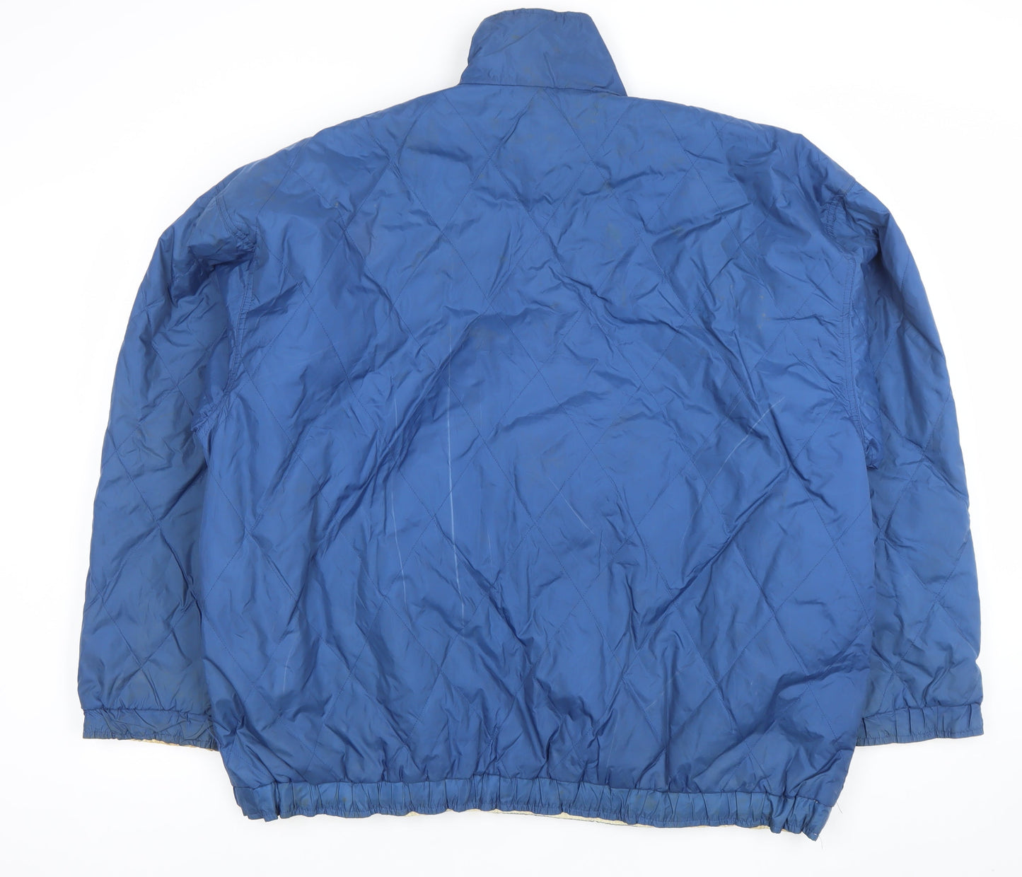 Nike Mens Blue L Quilted 1/4 Zip Puffer Jacket