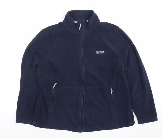 Regatta Women's Blue Fleece Full Zip Outdoor Jacket Size 20