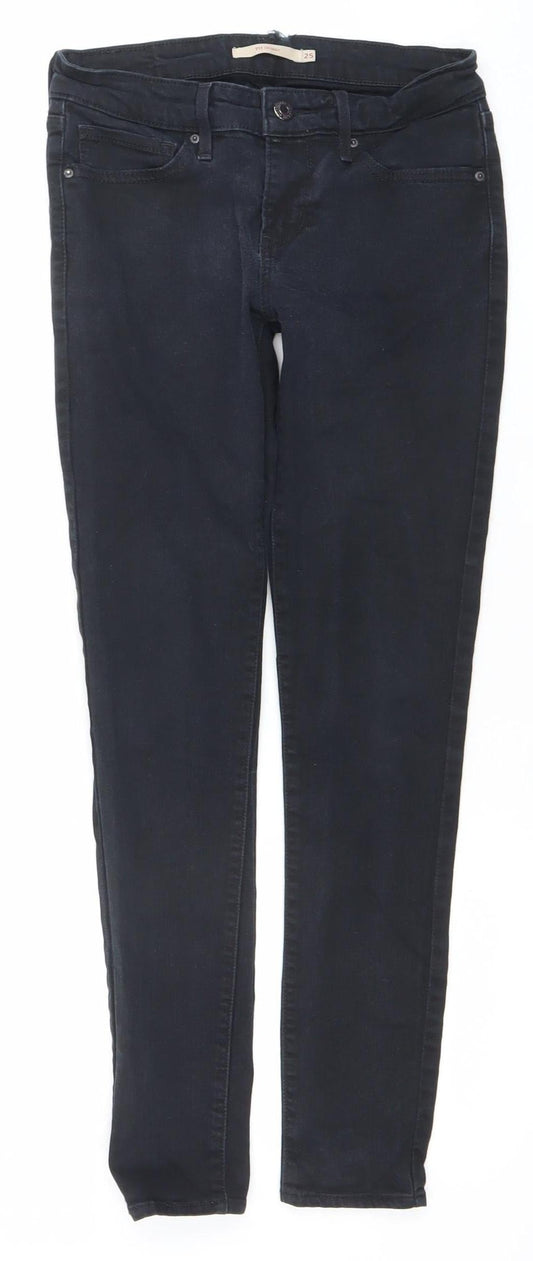 Levi's Women's Black 711 Skinny Jeans Size 25 Slim Fit Denim
