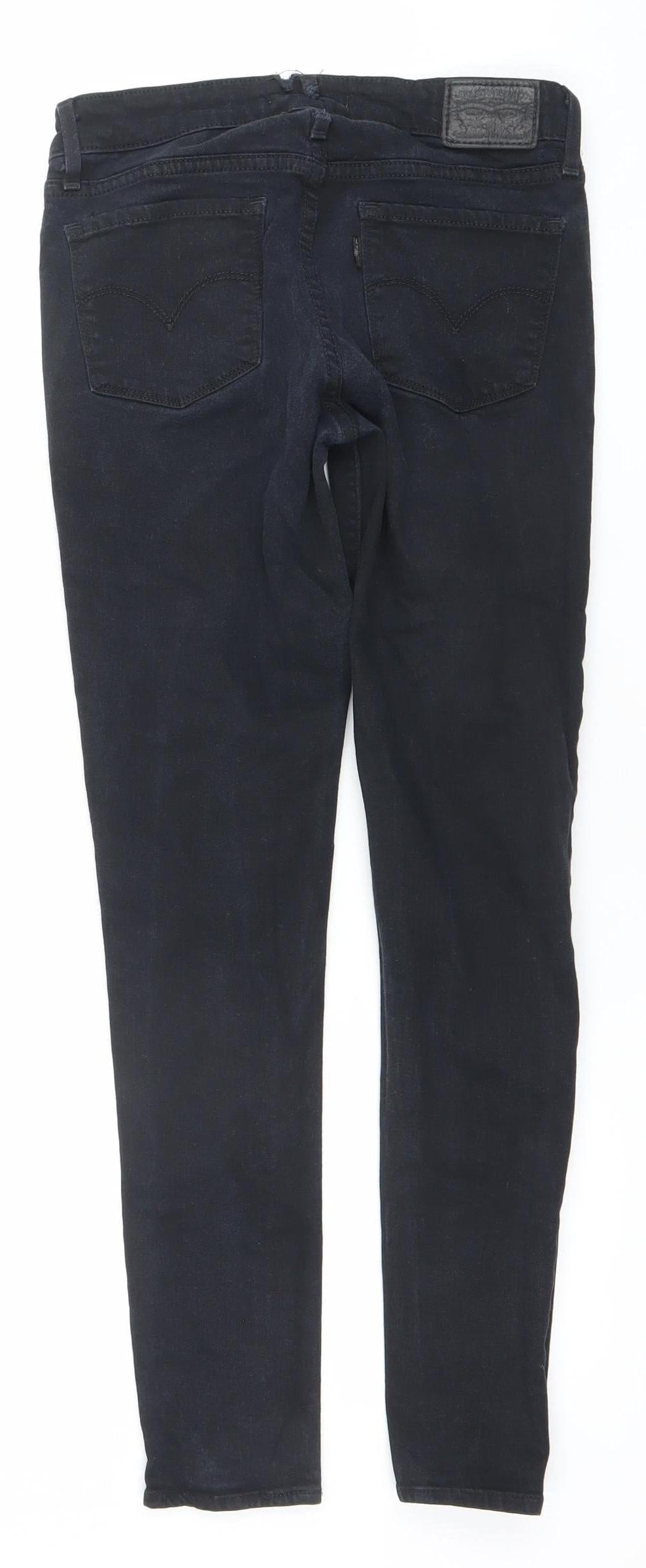 Levi's Women's Black 711 Skinny Jeans Size 25 Slim Fit Denim