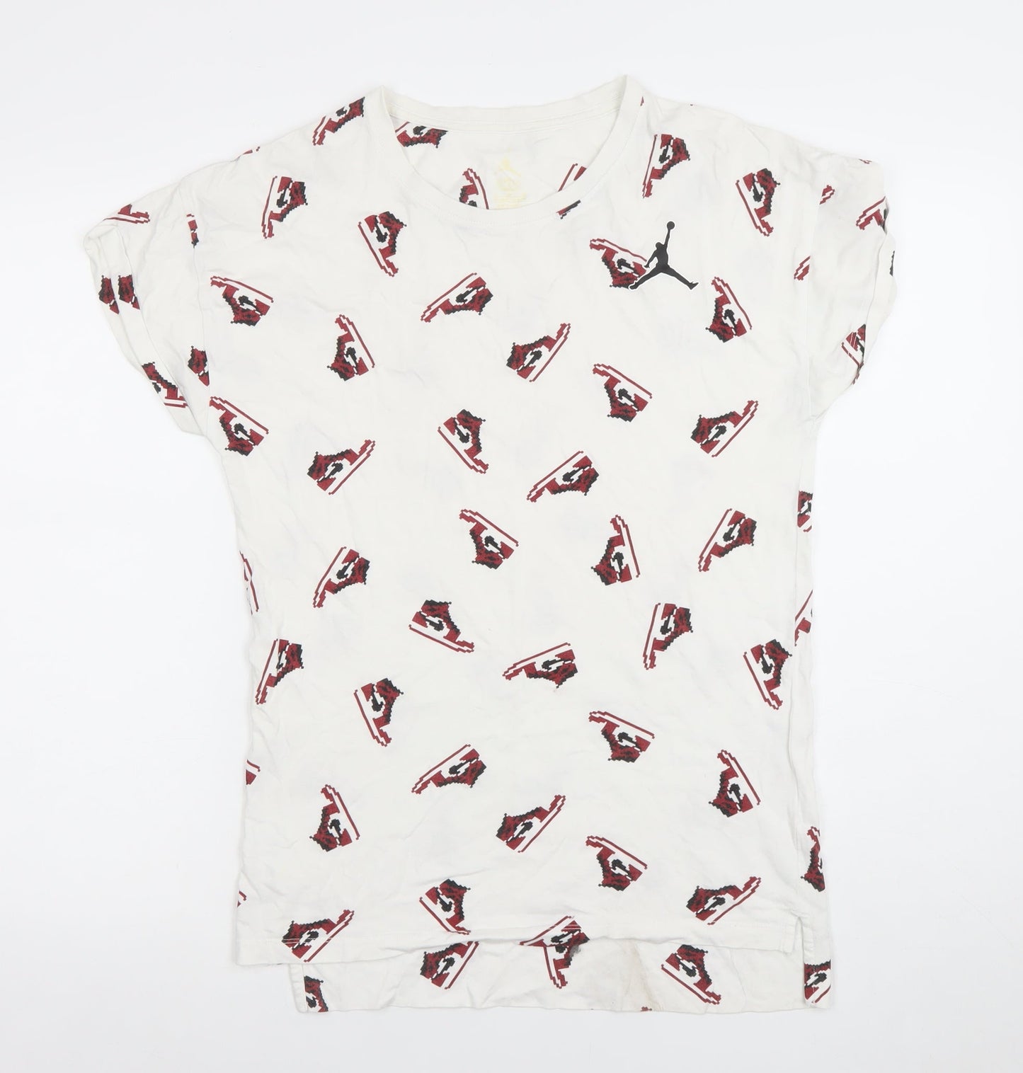 Nike Jordan White Graphic Print Men's M T-Shirt