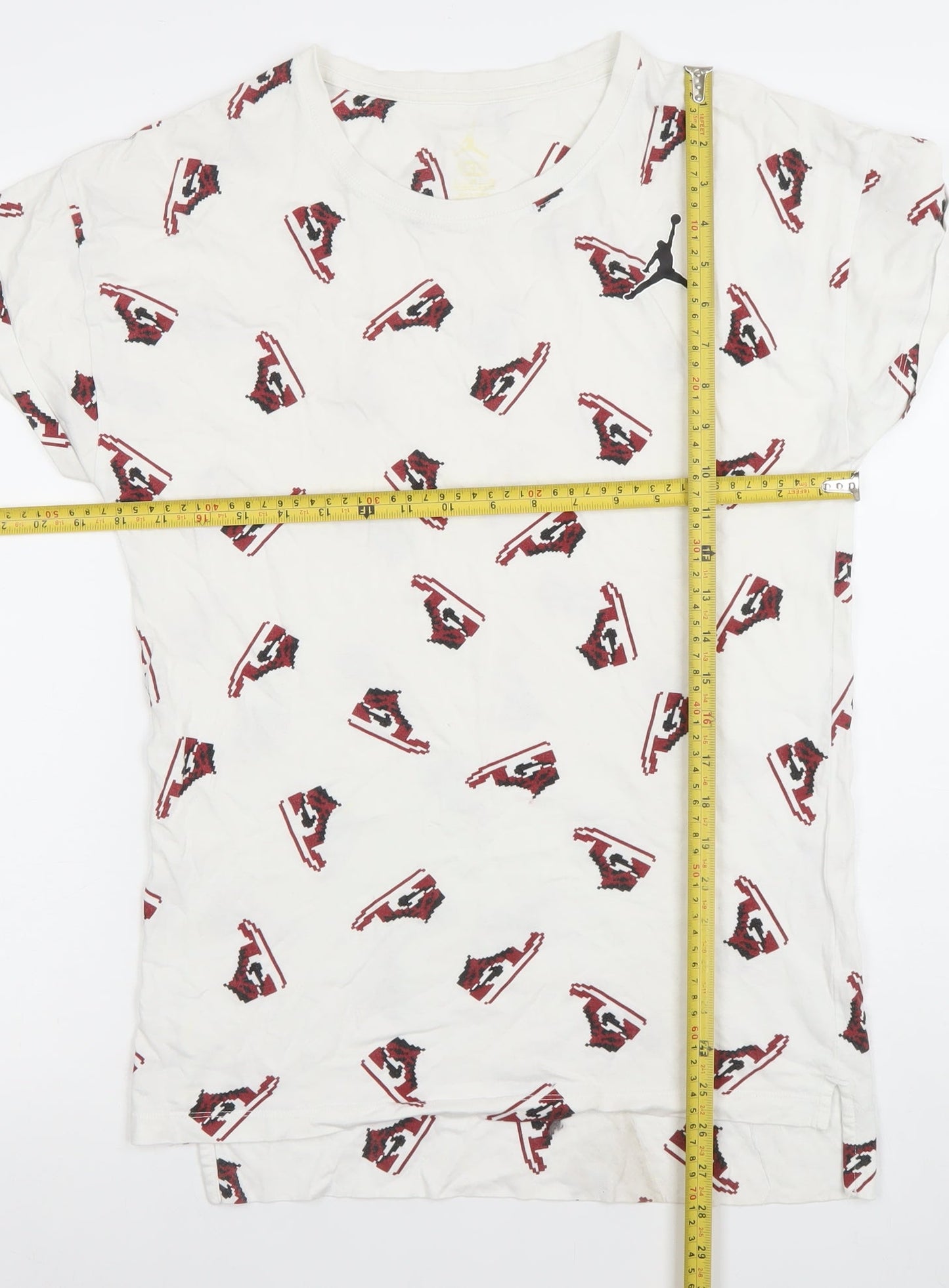 Nike Jordan White Graphic Print Men's M T-Shirt