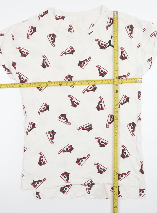 Nike Jordan White Graphic Print Men's M T-Shirt