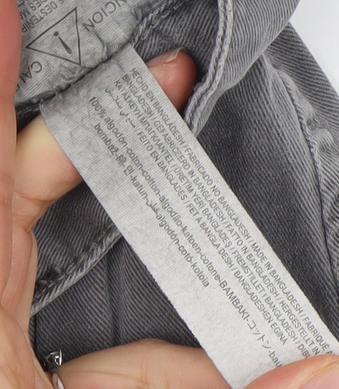 Stradivarius Women’s Grey Cargo Jeans Size 6 Regular Fit 100% Cotton