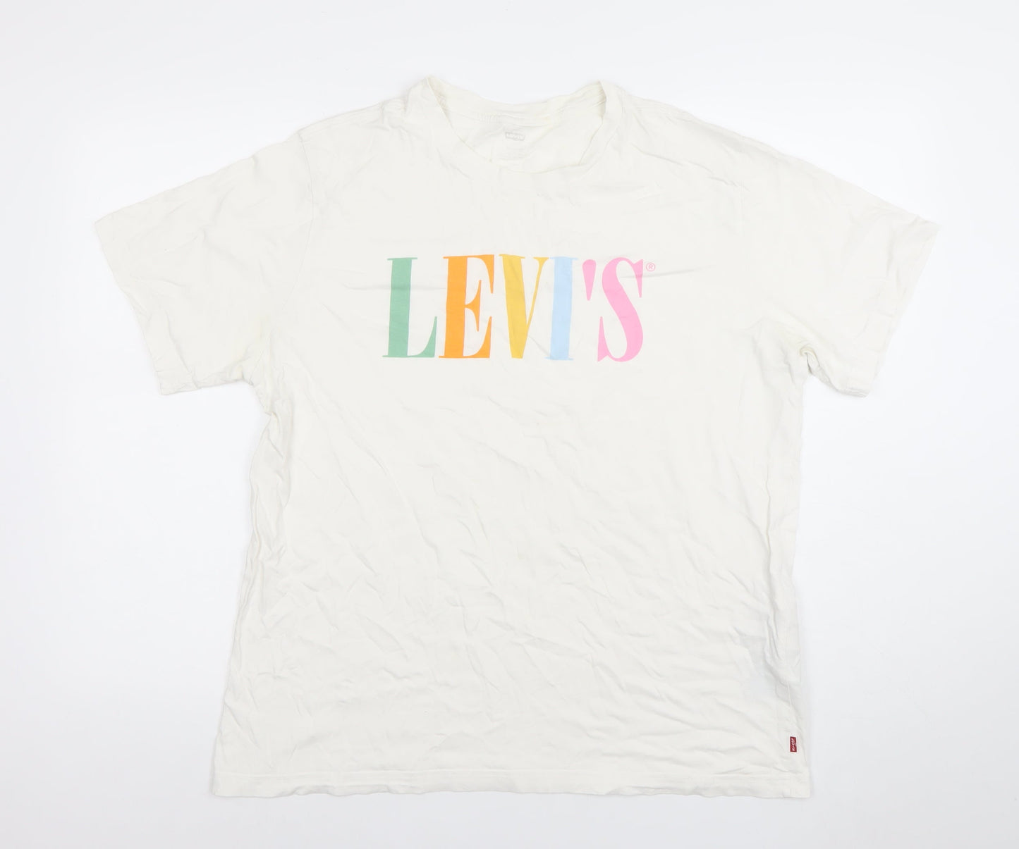 Levi's Women's White Short Sleeve Logo Cotton T-Shirt Size L