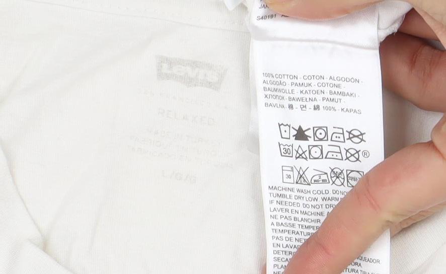 Levi's Women's White Short Sleeve Logo Cotton T-Shirt Size L