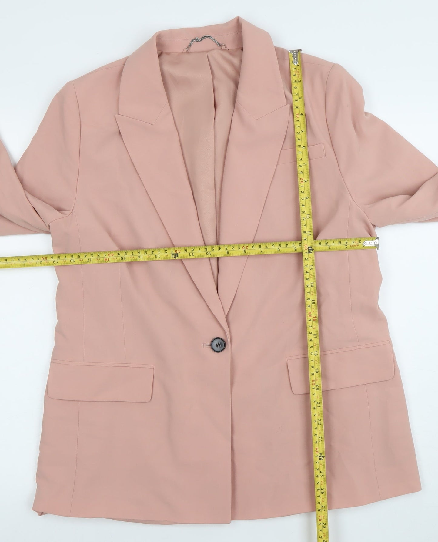 AllSaints Womens Pink Blazer UK14 Single Breasted Tailored Jacket