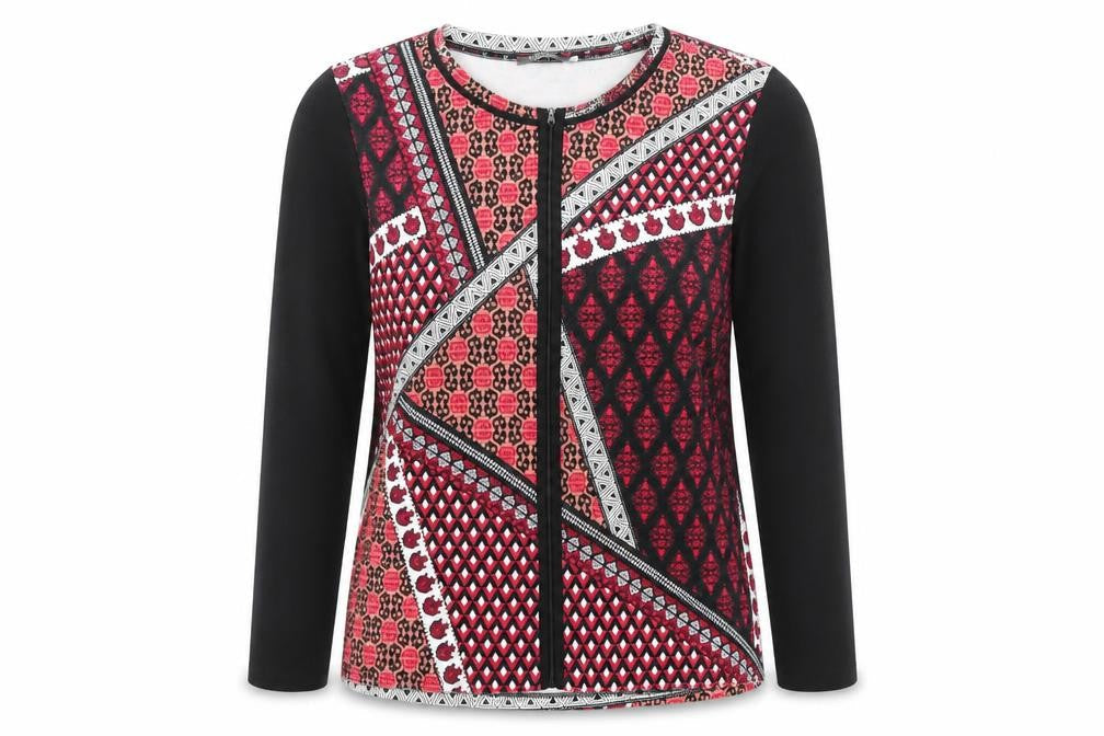 LIBRA Women's Multicoloured Full Zip Cardigan Hoodie Size S