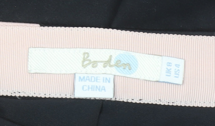 Boden Women’s Black Polka Dot A-Line Midi Skirt Size 8