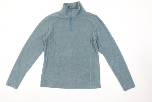 Mountain Warehouse Women's Blue Size 12 Half Zip Fleece Sweatshirt