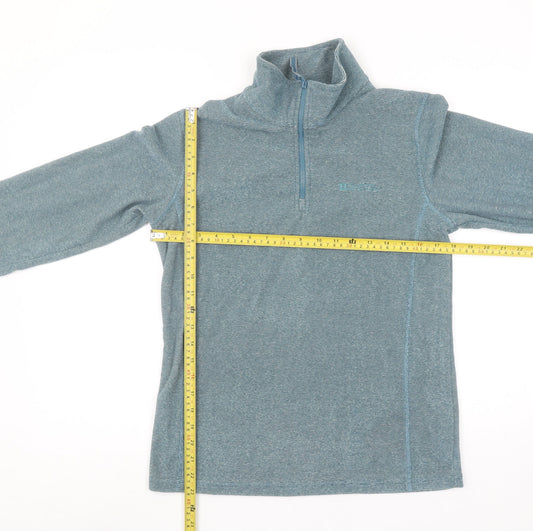 Mountain Warehouse Women's Blue Size 12 Half Zip Fleece Sweatshirt