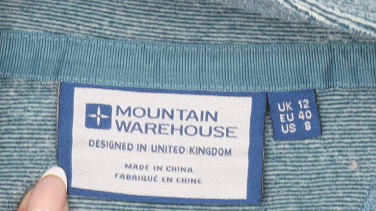 Mountain Warehouse Women's Blue Size 12 Half Zip Fleece Sweatshirt