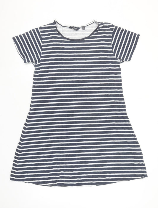 Regatta Women's Blue Striped T-Shirt Dress Size 12 Casual Summer