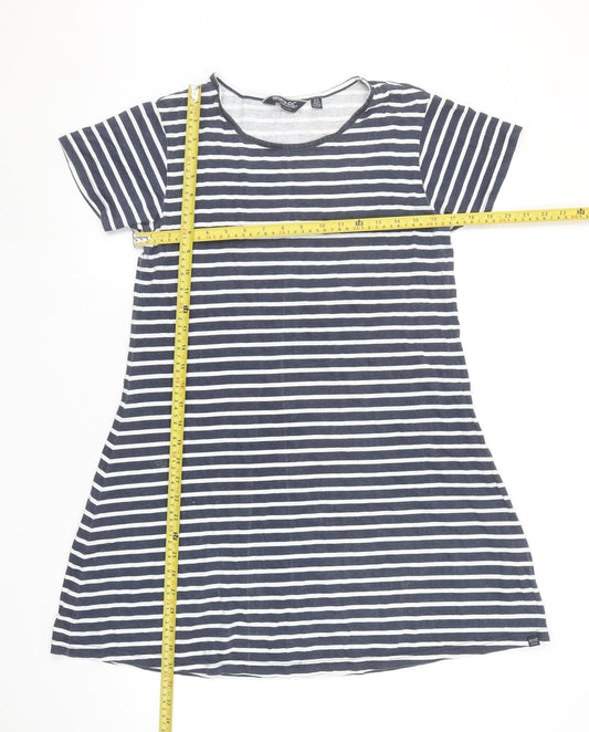 Regatta Women's Blue Striped T-Shirt Dress Size 12 Casual Summer