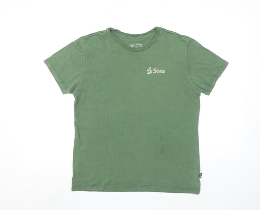 Billabong Women’s Green Cotton Dr Seuss Short Sleeve T-Shirt Size 14