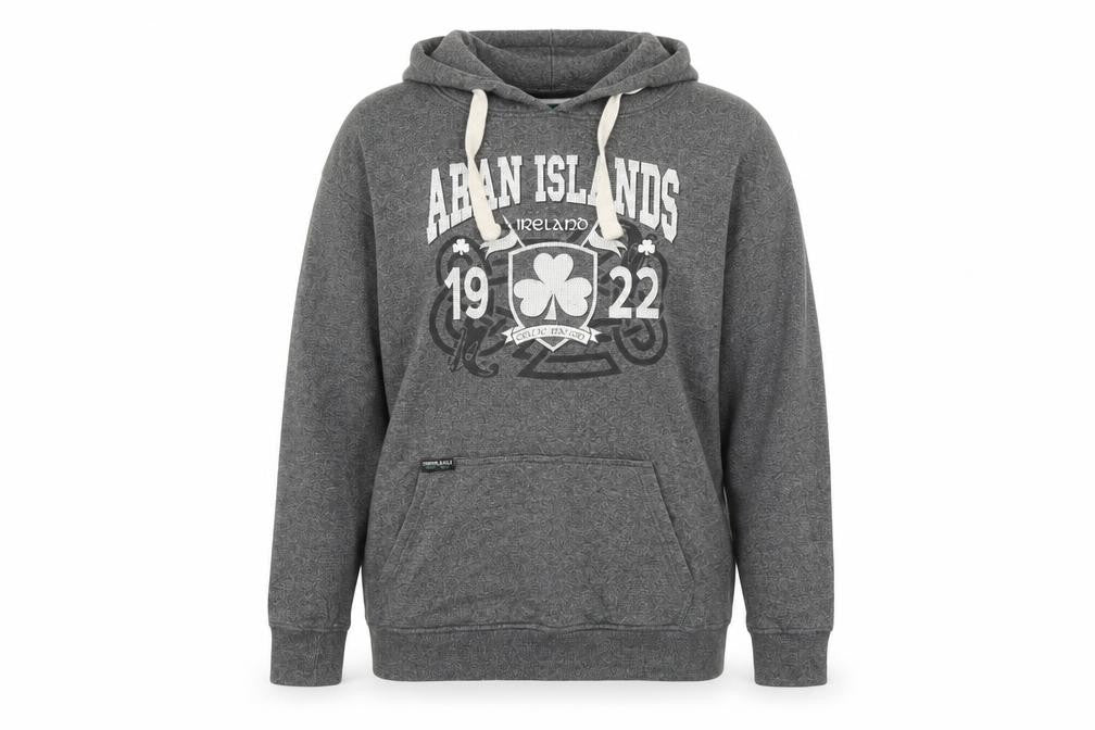 Traditional Craftwear Grey Aran Islands Womens L Pullover Hoodie