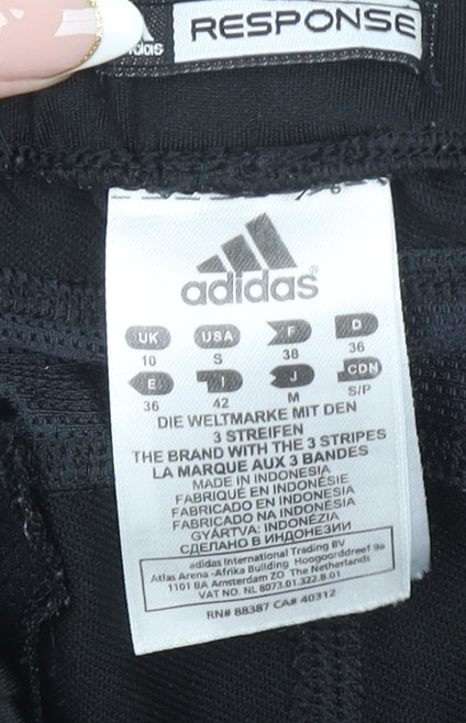 Adidas Womens Black Response Running Compression Shorts Size 10