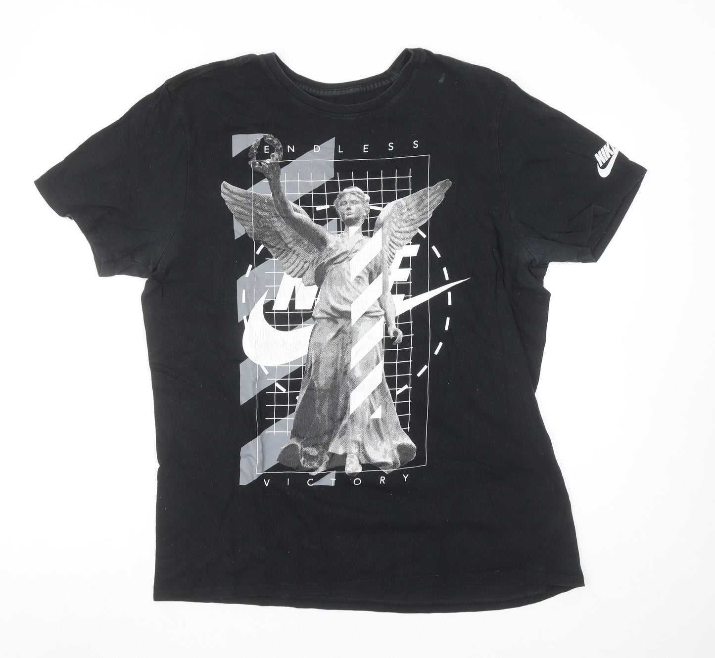 Nike Men's Black Graphic Athletic Fit T-Shirt Size L