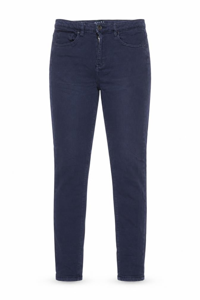 Front view of Toxik3 Women’s Blue Skinny Stretch Mid Rise Denim Jeans, size UK 10