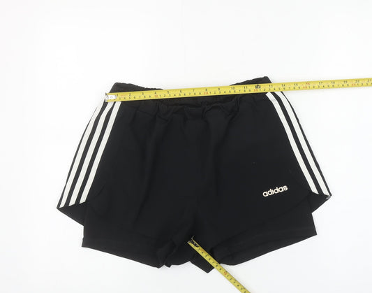 Adidas Womens Black Climalite Running Shorts Size 12-14