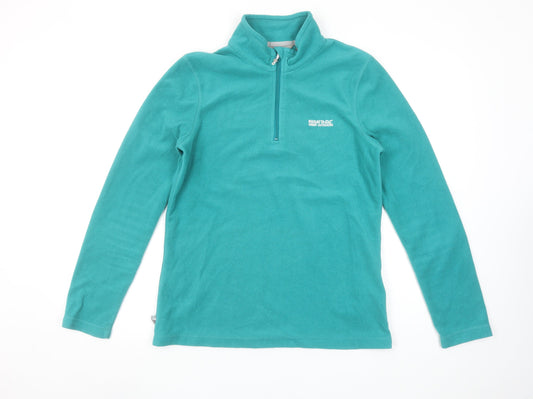 Regatta Great Outdoors Women's Teal Fleece 1/4 Zip Sweatshirt UK 12