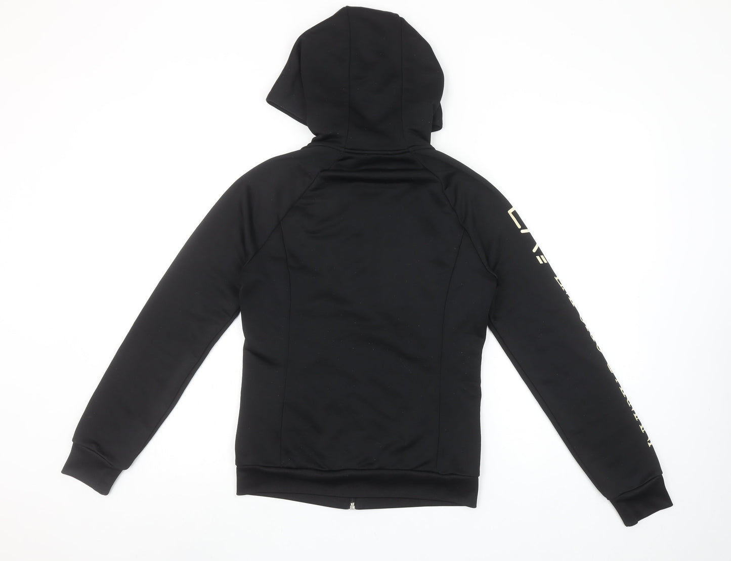 Emporio Armani EA7 Men's Black Full Zip Hoodie Size L Slim Fit Designer