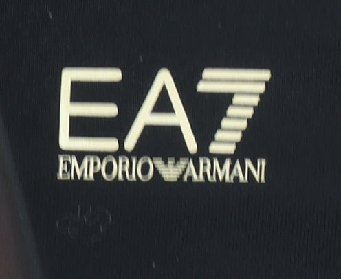 Emporio Armani EA7 Men's Black Full Zip Hoodie Size L Slim Fit Designer