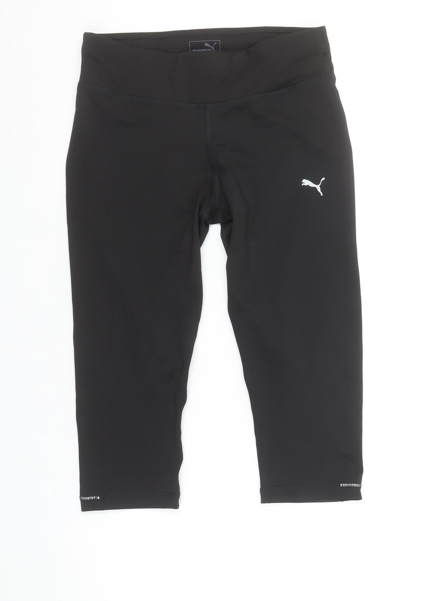 Puma Women Black Size 10 Biker Activewear Shorts Polyester Blend