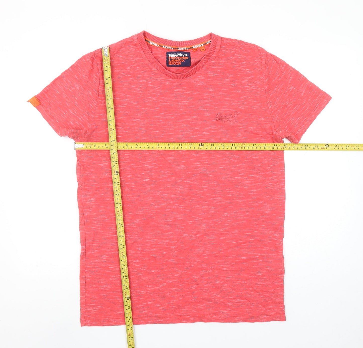 Superdry Men's Red Crew Neck Short Sleeve T-Shirt Size M