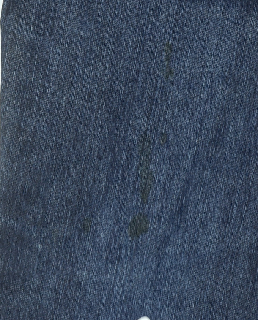 Benetton Womens Blue Straight Denim Jeans Size 30W Classic Fit