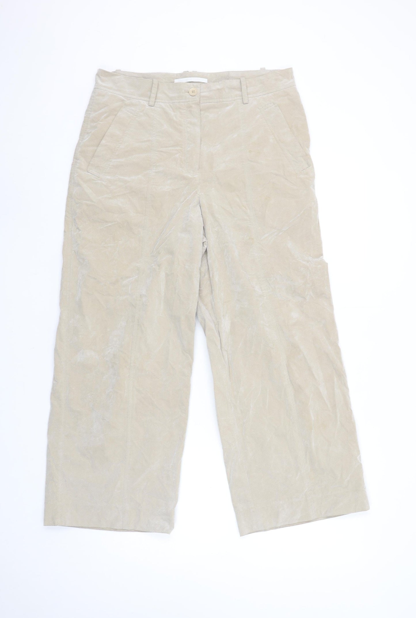 Annette Görtz Women’s Beige Chino Corduroy Trousers Size 8