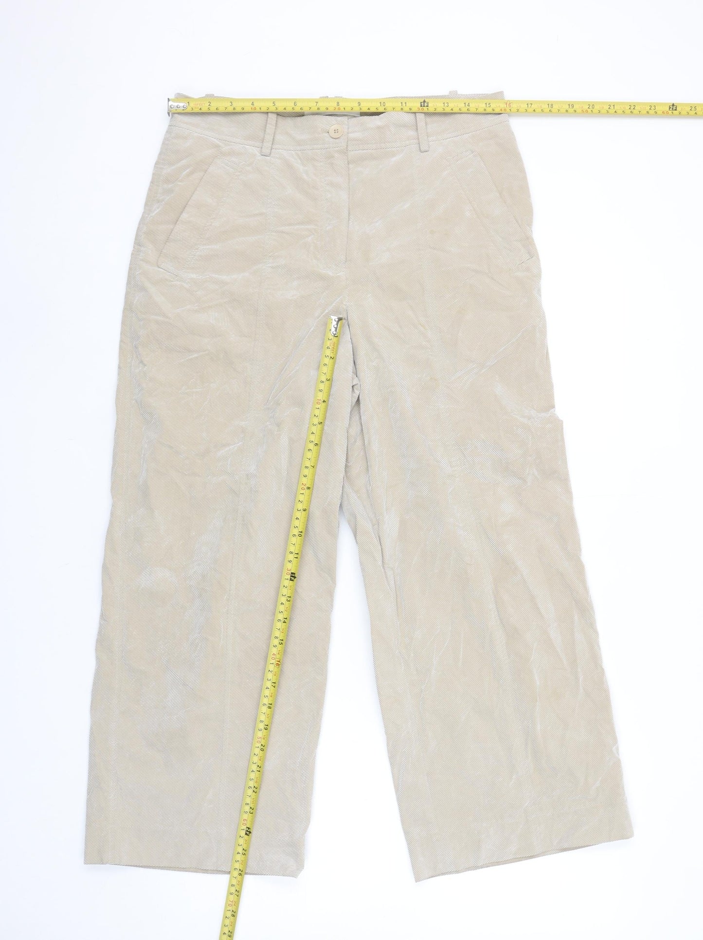 Annette Görtz Women’s Beige Chino Corduroy Trousers Size 8