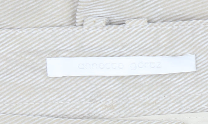 Annette Görtz Women’s Beige Chino Corduroy Trousers Size 8