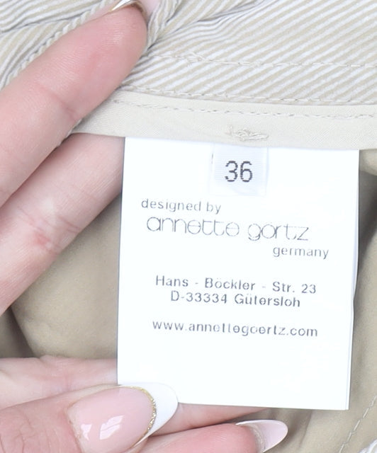 Annette Görtz Women’s Beige Chino Corduroy Trousers Size 8