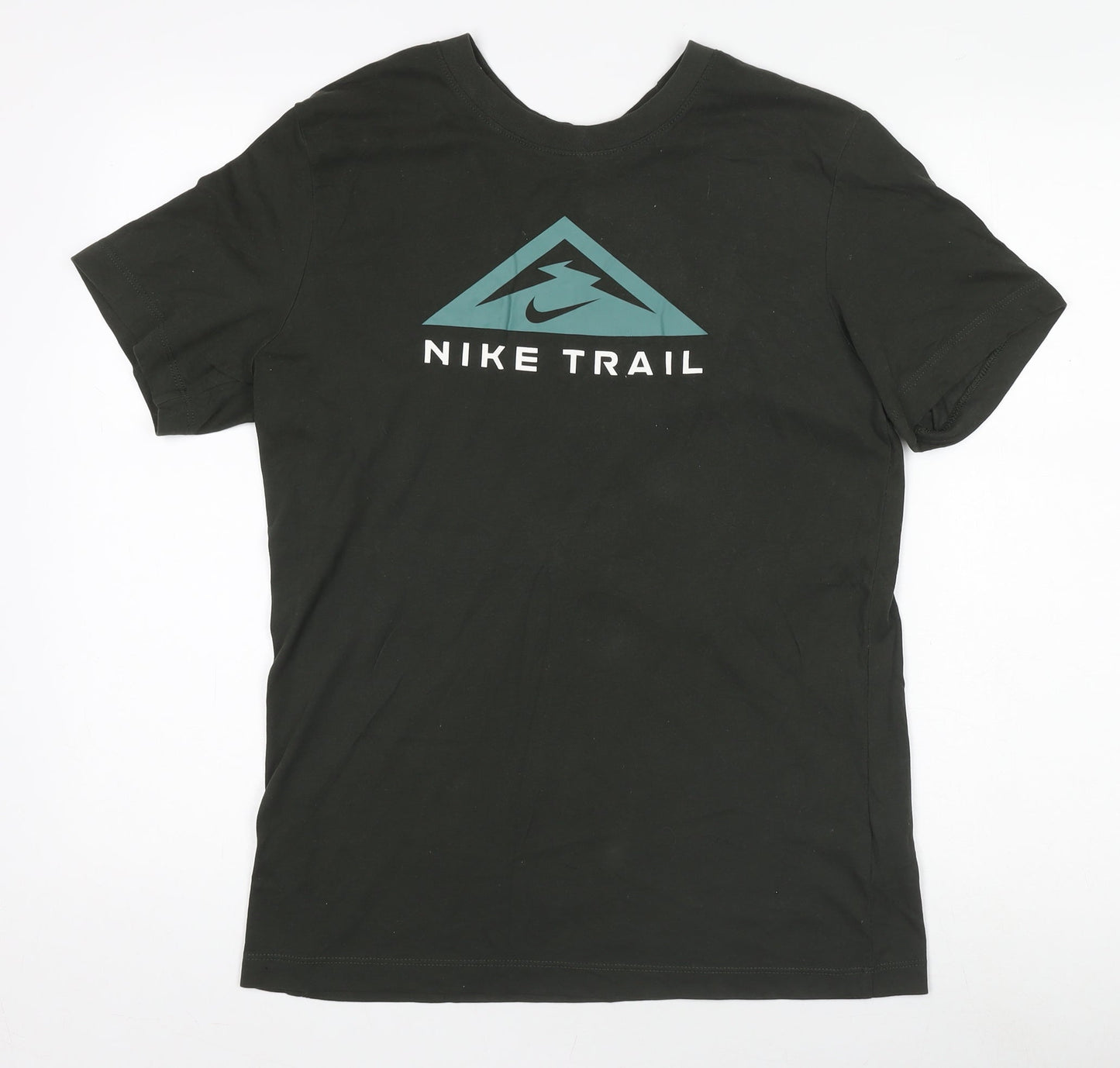 Nike Men's Black Dri-FIT Trail Graphic T-Shirt Size S Regular Fit