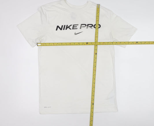 Nike Pro Men's White Dri-FIT Short Sleeve T-Shirt Small