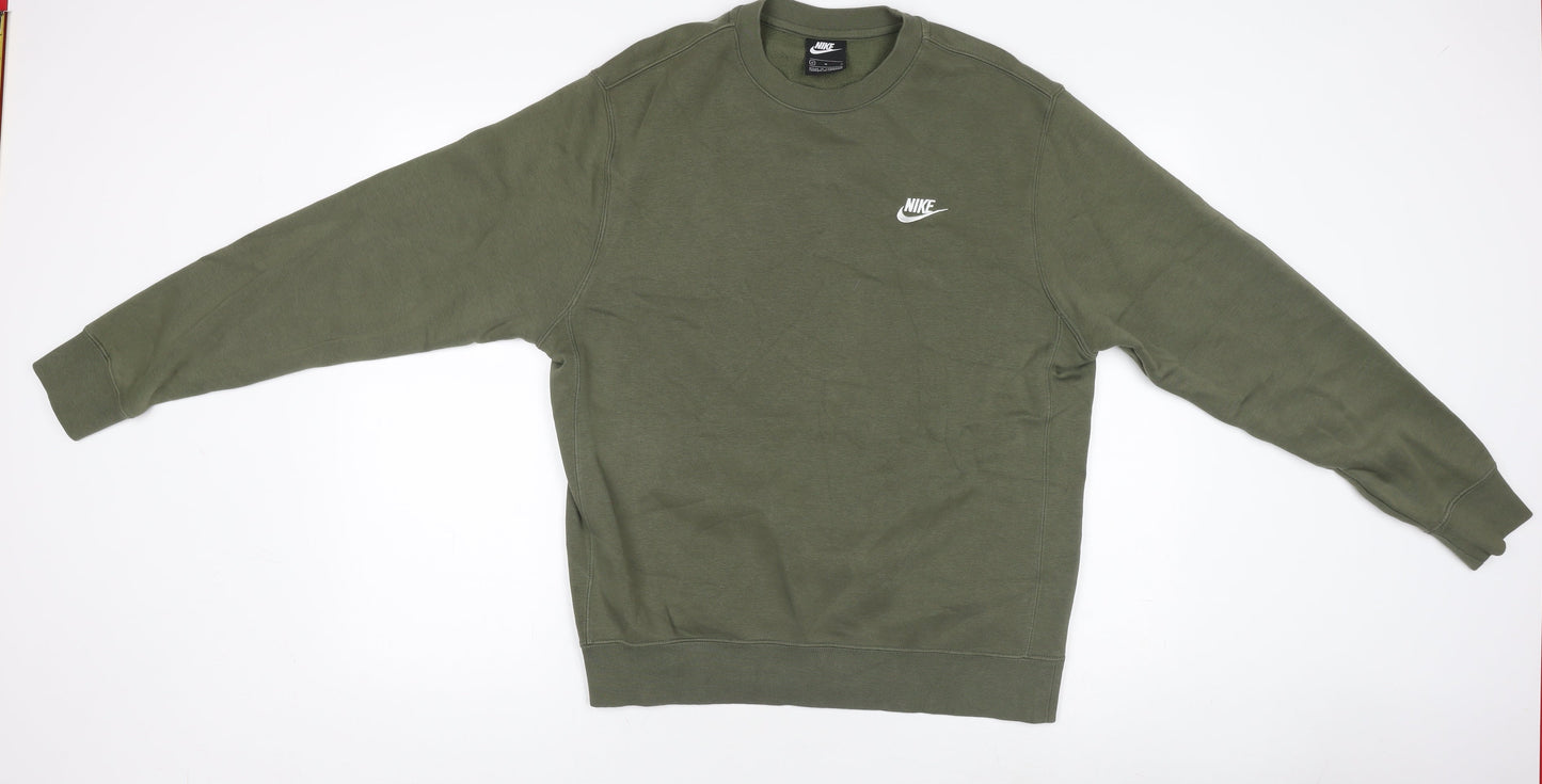 Nike Unisex Green Crew Neck Pullover Jumper Fleece M