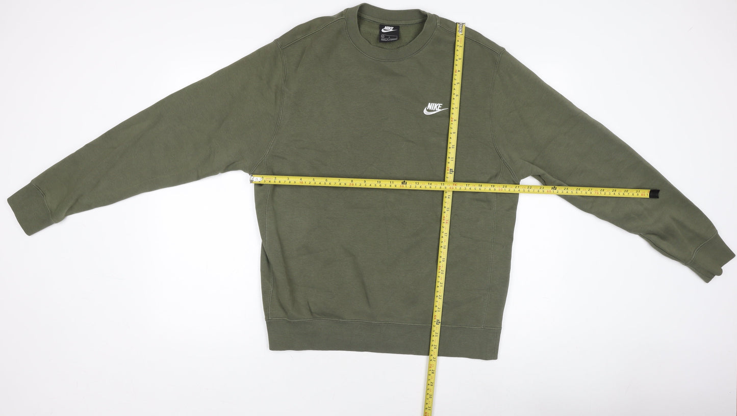 Nike Unisex Green Crew Neck Pullover Jumper Fleece M