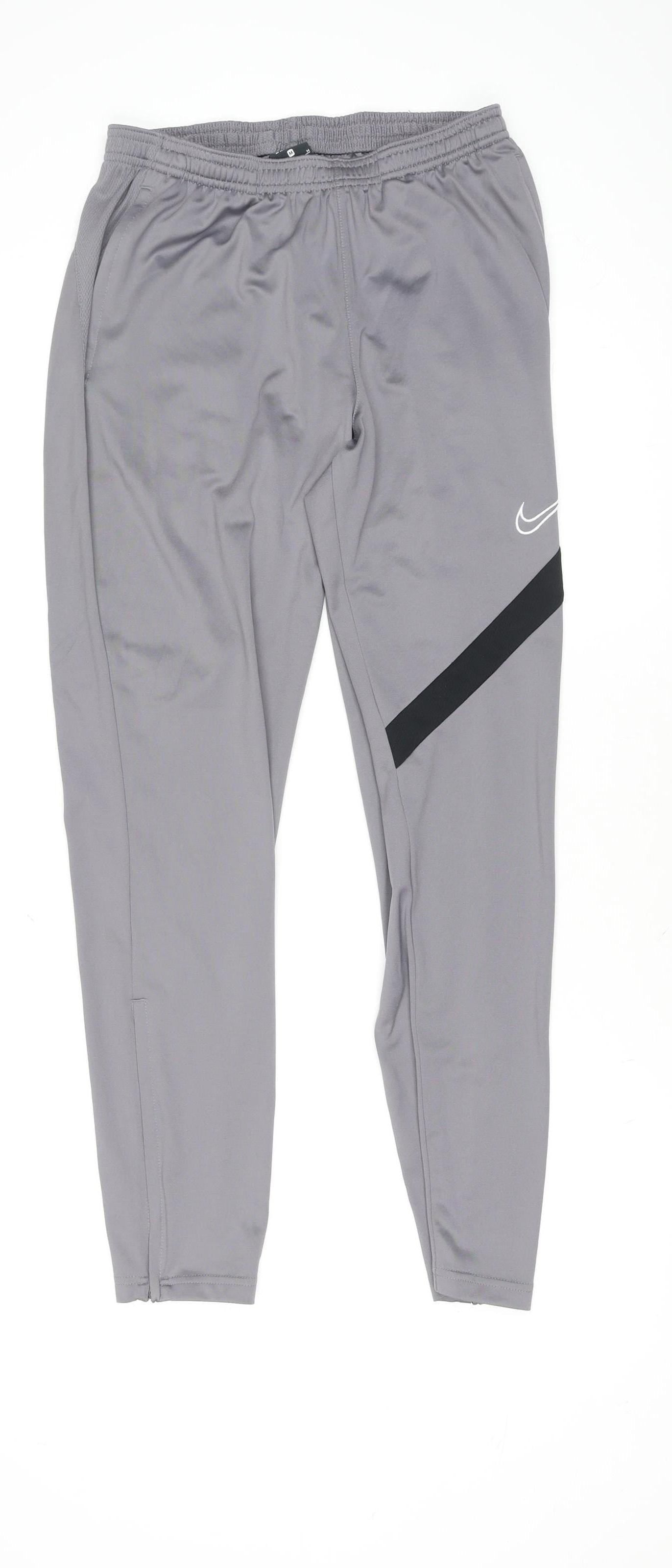 Nike Men's Grey Dri-FIT Track Pants M Slim Fit Activewear Trousers