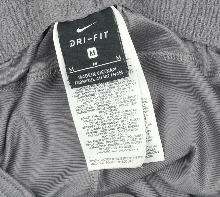 Nike Men's Grey Dri-FIT Track Pants M Slim Fit Activewear Trousers