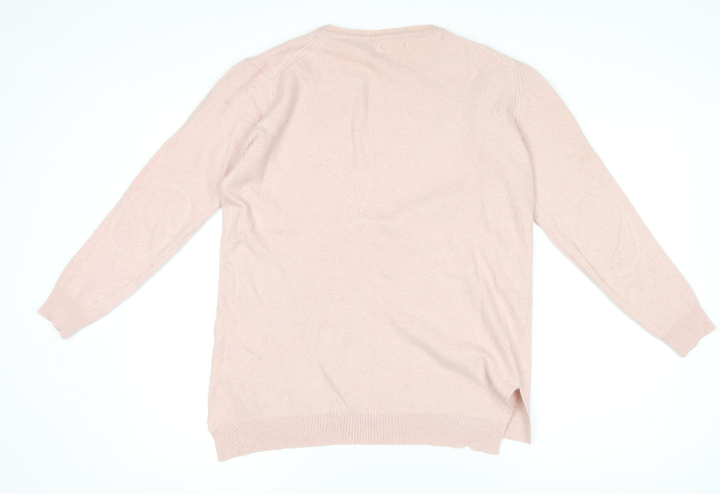 Barbour Women's Pink Wool Cashmere Crew Neck Jumper Size 16