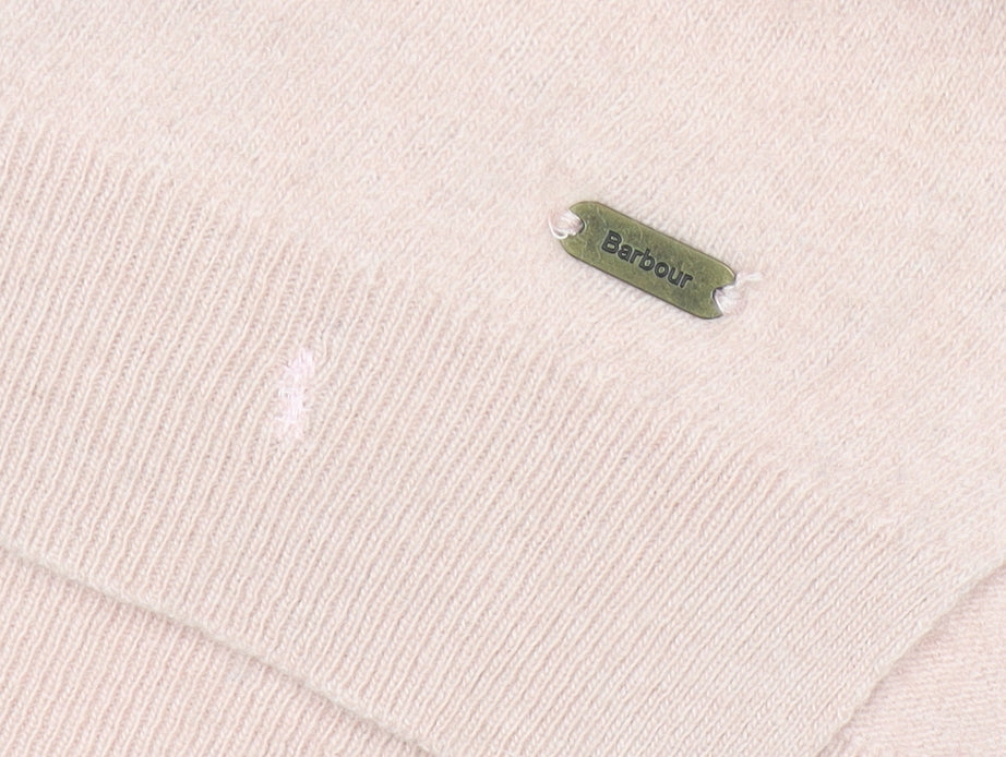 Barbour Women's Pink Wool Cashmere Crew Neck Jumper Size 16