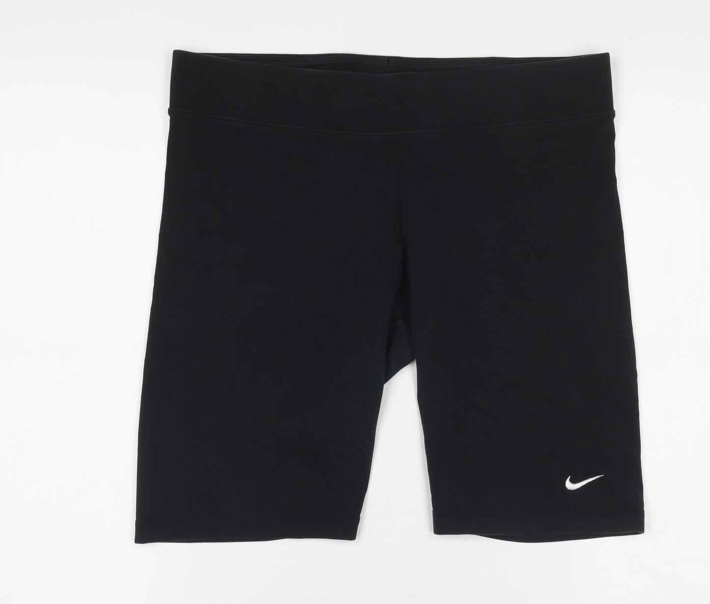 Nike Women's Black Biker Activewear Shorts Size L Stretch Gym Shorts